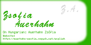 zsofia auerhahn business card
